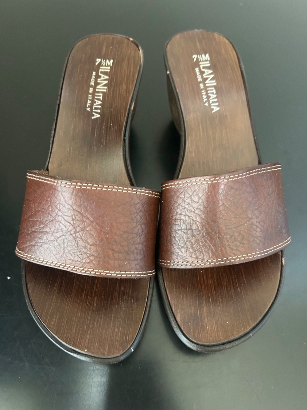 ILANI ITALIA Slip On Sandals. Vintage. Size 7.5 M. NWT.